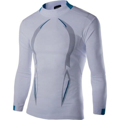 Fitness T-Shirts Compression Rashguard Mma Tshirts Workout Quick Dry Fit Sport Gym Clothing Running Long Sleeve T Shirt Men 2021