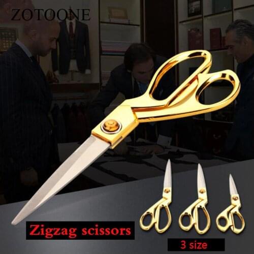 Brand 3 Size Tailors Vintage Sewing Shears Craft Cutting Scissors For Needlework Zigzag Scissors For Sewing Stainless Steel Z1