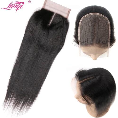 Wholesale Lace Closure In Bulk Brazilian Straight Human Hair Closure Swiss Lace Middle Lace Closure Bresilienne Cheveux Humain