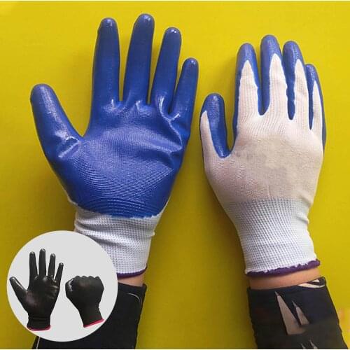 12 Pairs Unisex Wearable Oil resistant Non-slip Protection Full Finger Gloves Touch Screen Long Full Fingers Cycling Bike Gloves