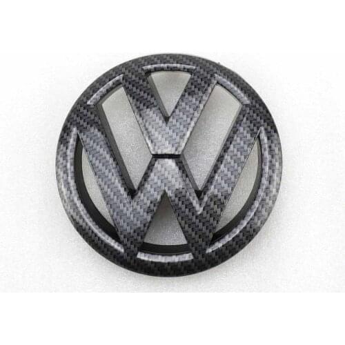 135mm Carbon Fiber Front Grill Badge Replacement Emblem Car Logo fit for VW Volkswagen Golf MK6 2009 2010 2011 2012