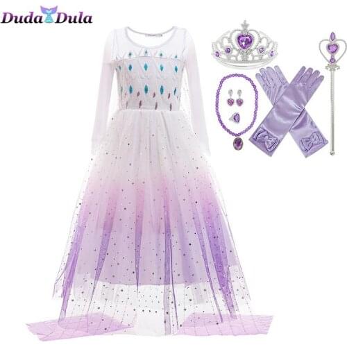Princess Dress Snow Queen Teenage Girls Clothes Childlike Fantasy Childrens Dress up Clothes Halloween Costume Dress For Girls