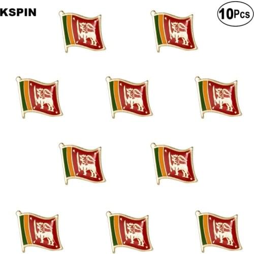 Sri Lanka Flag Lapel Pin Flag badge Brooch Pins Badges 10Pcs a Lot
