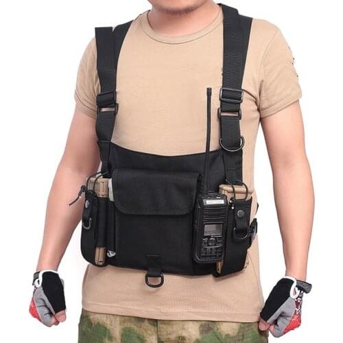 2021 Tactical Hunting Pack Military Vest Hanging Bag Fishing Hunting Walkie-talkies Magazines Tools Accessories Storage Pouch