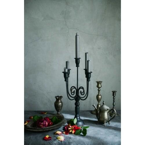 Vintage Iron Metal Wedding Candle Holders Decor Garden Geometric Pillar Candle Holder Nordic Porta Velas Dinner Table BW50ZT