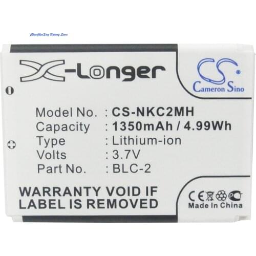 Cameron Sino High Quality 1350mAh Battery BLC-2 for Nokia 1220, 1221, 1260, 1261, 2260, 3310, 3315, 3330, For OBI Wolverine S501