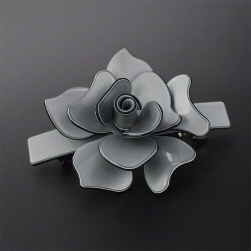 2pcs Camellia Flower Hair Barrette - Ponytail Clip - Hair Accessories for Women Lady Hair Jewelry Ornament for Hairpins Tiara