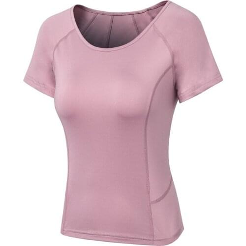 Womens Fitness Short-sleeved Round Collar Tight-fitting Speed Sports T-shirt Army Running High Waist Jacket Shirt Y1