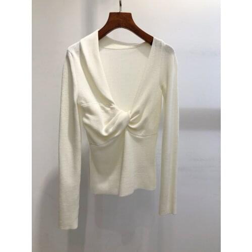 Fashion 2021 New Ladies Long Sleeve Sexy Casual Pure Color Knotted Cardigan 1231