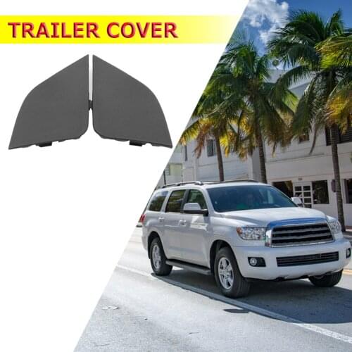 1 Pair Tow Hook Eye Cover Personal Car Cap Outdoor Parts Decoration for Toyota RAV4 2016-2018 53285-0R080 53286-0R080