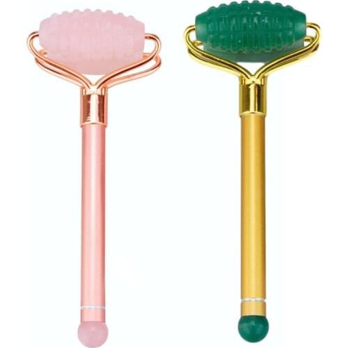 1Pc Double-Head Jade Roller Massager Creative Massager Practical Body Care Tool for Face