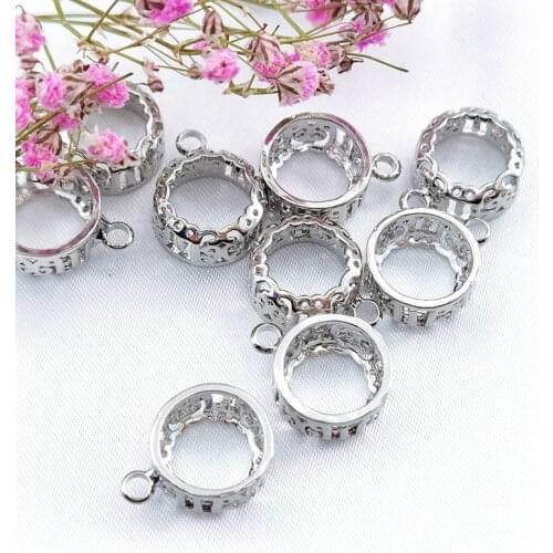 10MM Silver Nest Claw cup strass crystal Charms Stone pendant modeling Handmade DIY Jewelry making Decorative Accessories