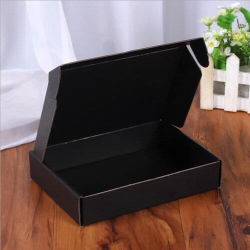 5psc 10pcs black color paper box carton Small Gifts Packaging Box Blank Kraft carton Support custom sizes and printed logo