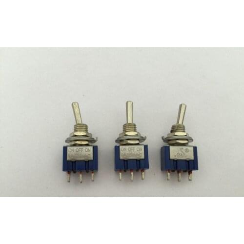 5PCS Mini 6A 125VAC SPDT MTS-103 3-Pin ON-OFF-ON Toggle Switches Practic