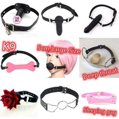 BDSM Deep Throat Gag 5cm Extra Large Open Mouth Ball Restraint Sex Toys Bomdage Rubber