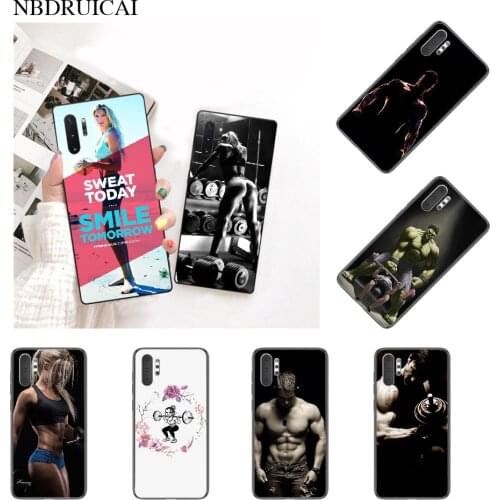 PENGHUWAN Bodybuilding Gym Fitness DIY Printing Phone Case cover Shell for Samsung Note 3 4 5 7 8 9 10 pro M10 20 30