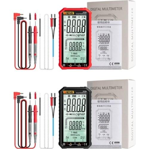 True-RMS Auto-Ranging Digital Multimeter AC DC Amp Volt Ohm Diode HZ NCV Tester