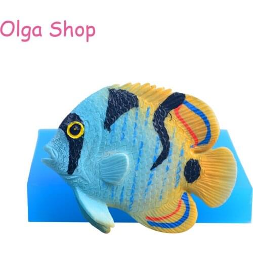 DYL326 60.6mm Tropical Fish Silicone Mould - Cute Animal Flexible Push Mold - Cake Decorating,Sugarcraft, Wax Polymer Clay Mold