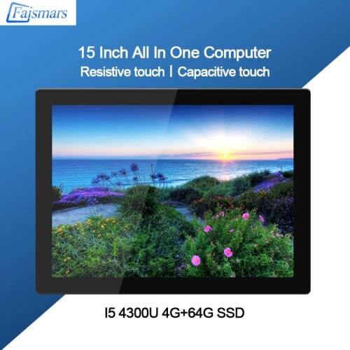 Faismars OEM ODM All-in-one Panel PC intel Core I5 4300U 1.9GHz 15 Inch Touch Screen Smart Tablet Industrial Computers for Sale