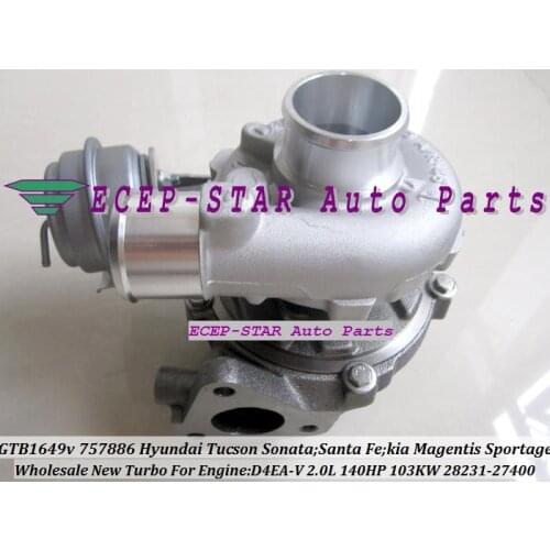 GTB1649V 757886 757886-0003 757886-5003S 28231-27400 28231 27400 Turbo For HYUNDAI Tucson 2005- For KIA Sportage II D4EA V 2.0L