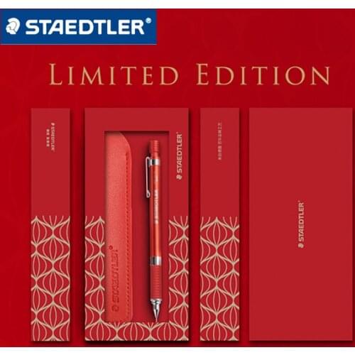 1Pc German Staedtler limited edition Chinese red automatic pencil 0.5mm 925 35-05NW metal material sketch writing stationery