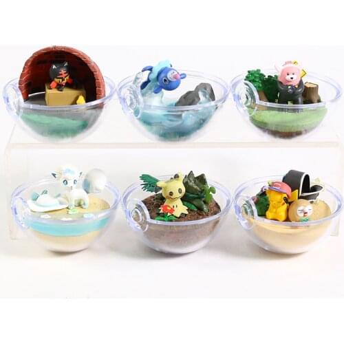Pokemon Terrarium Collection Figure Vol.10 Alolan Vulpix Mimikyu Litten Pikachu Rowlet Popplio Bewear