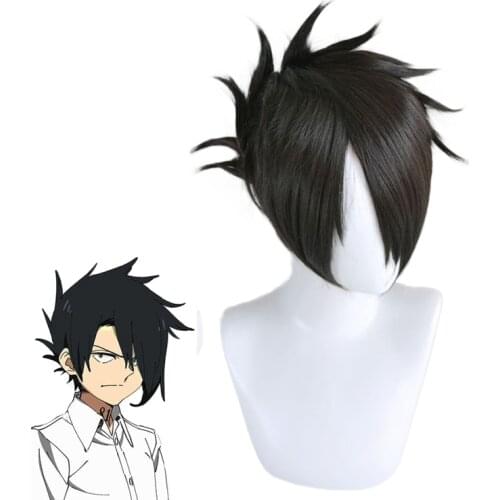 The Promised Neverland Ray Black Short Wig Cosplay Costume Yakusoku no Neverland Heat Resistant Synthetic Hair Men Wigs