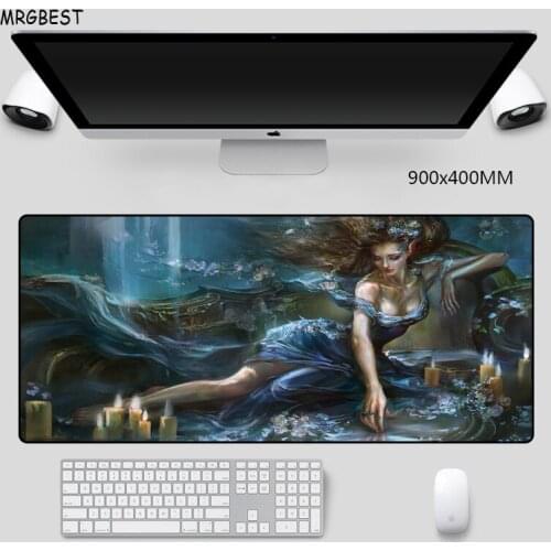 MRGBEST Mouse Pad XXXL Classical Beauty Picture Non-slip Softy with Locked Edge Nature Rubber Computer Mousepad for Gamer