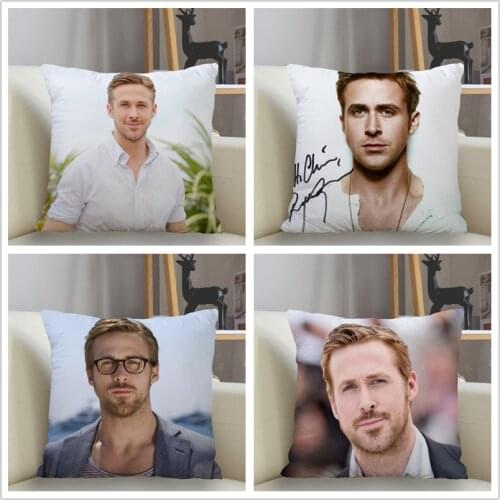 Musife Custom Ryan Gosling Pillowcase Home Decoration 45*45cm Zipper Square Pillowcase Throw Pillow Cover Drop Shipping