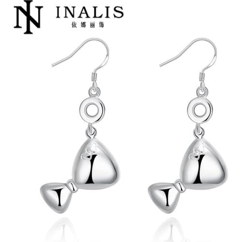 Hot brand drop earrings inlaid stones new fashion wedding jewelry popular earrings Silver Plated earrings for women E743