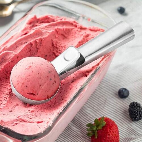 Hot Stainless Steel Ice Cream Scoop Easy to Trigger Release Ice Cream Scoop with Comfortable Antifreeze Handle