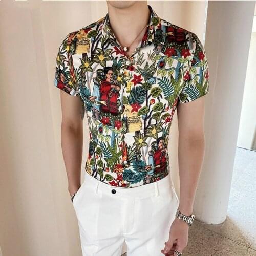 2020 Fashion Short-sleeved Tide Korean British Style Business Casual Shirt High Quality Luxury Shirt Men