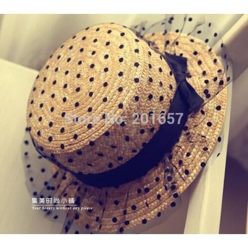 Fashion Women Wide Large Brim Floppy bohemia Japans sexy lace bow Sun Straw Hat Cap for adult 57cm