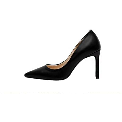 Fashion PU Leather High Heels Women Pumps Pointed Toe Work Pump Stiletto Woman Shoes Wedding Shoes Office Career Elegant Pumps