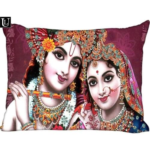 New Arrival krishna Rectangle Pillowcases (two-sides) zipper Custom Pillow Case More Size Custom your image gift