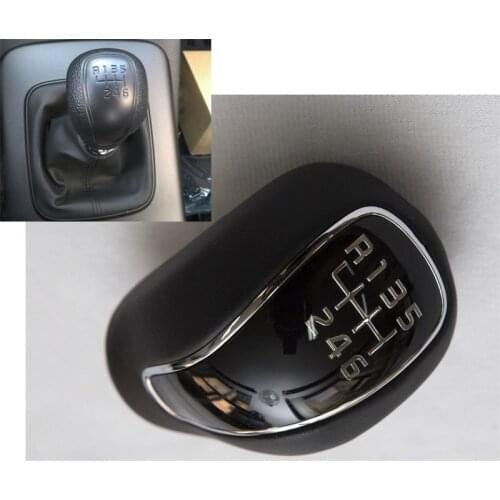 Brand New Black Leather Manual Stick Gear Shift Knob Lever Shifter 6-Speed For Kia Forte Cerato K3 2012-2016