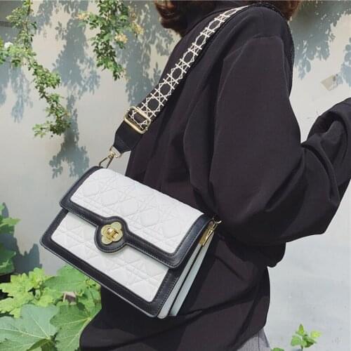 Fashion Broadband Shoulder Bags 2021 Women Brand Simple Summer Crossbody Bag Female Design Luxury PU Leather Purse and Handbag