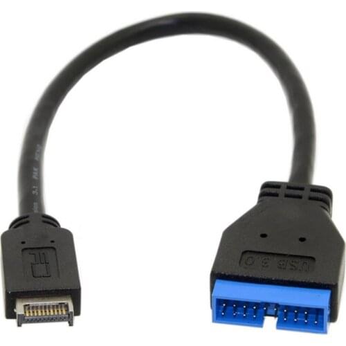 USB 3.1 Type-C Mini 20 Pin Front Panel Header To USB 3.0 Standard 19/20Pin Header Extension Cable 20Cm For Asus-Motherbo Ja27 21