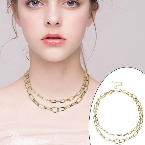 Vintage Metallic Golden Unisex Metal Wing Love Angel Chain Lock Necklace Womens Jewelry Geometric Necklaces For Teen Girls