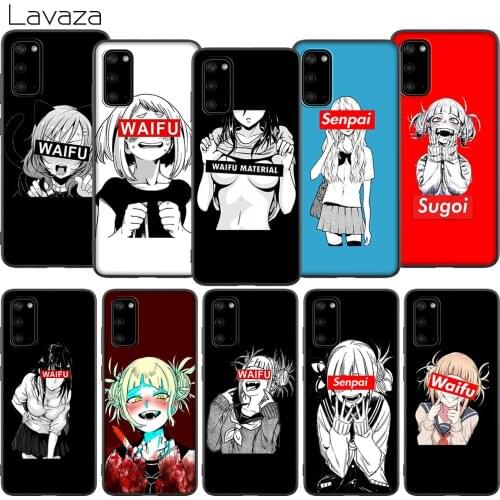 WEBBEDEPP Sugoi Senpai Anime Waifu Soft Case for Samsung Galaxy Note 20 Ultra A01 EU A11 A21 A21S A41 M11 M30S M21 M31 M31S