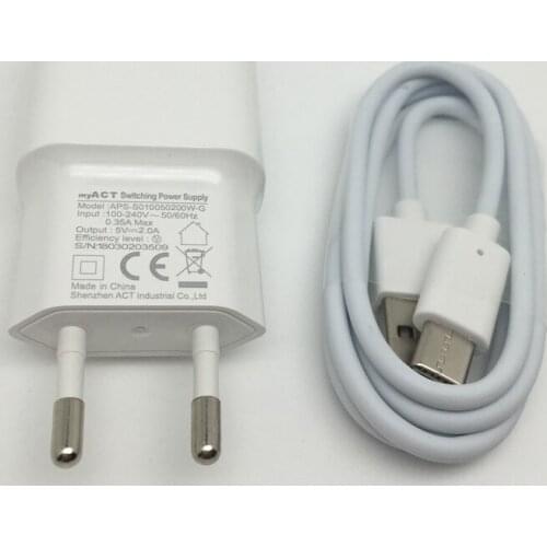 Genuine 5V 2A EU Travel USB Charger For Elephone U3h E10 Power Adapter+Wire USB Cable
