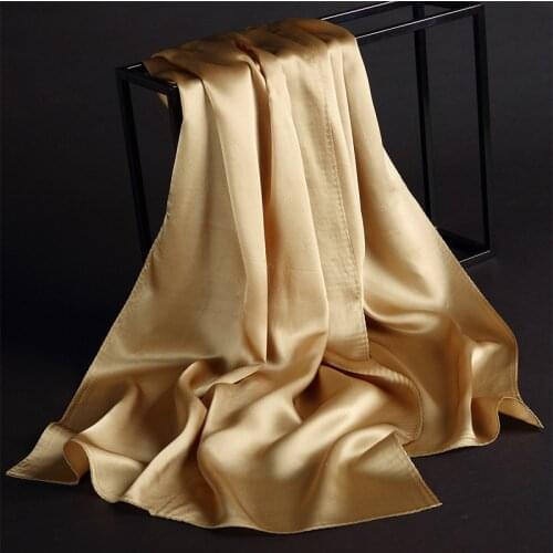 [DANKEYISI] 2017 New Arrival 14m/m 100% silk scarf Summer Pure Color Scarves Women,Lxury Band Scarf Top Quality Shawl,Hijab