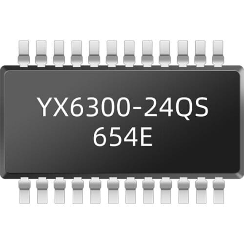 10PCS/LOT Voice MP3 Master Chip Solution Industrial Serial Port TTL9600 Baud Rate 6300-24QS
