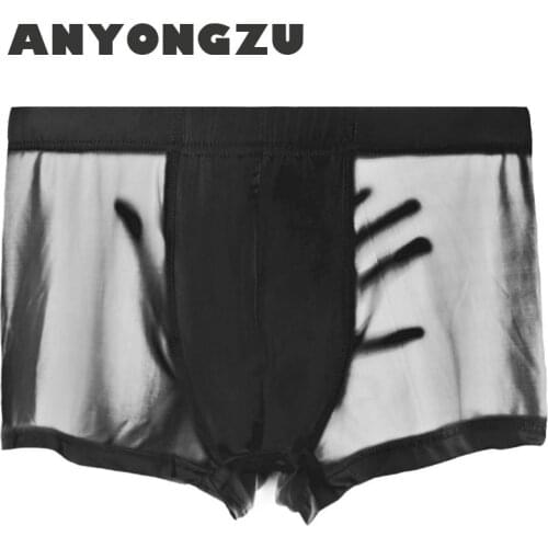 4psc Sexy Transparent Ice-Silk Underwear 3D Tailoring Middle-Waist Ventilated Ultra-Thin Colourful Soft Wear-Risisting Hipster