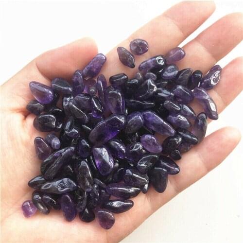 50g Natural Amethyst Purple Quartz Crystal Gravel Tumbled Stones Healing Decoration 8-15mm Natural Quartz Crystals