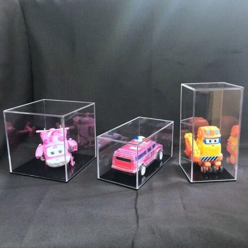 Model Car Acrylic Case Transparent Dustproof with Black Base 1/64 1/43 1/32 1/18 1/24 Scale Display Box High Quality