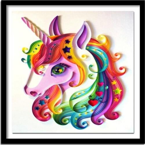 Diamond Embroidery Rainbow Unicorn Diy 5d Diamond Painting Cross Stitch Kits Square Drill Full Needlework Home Decor