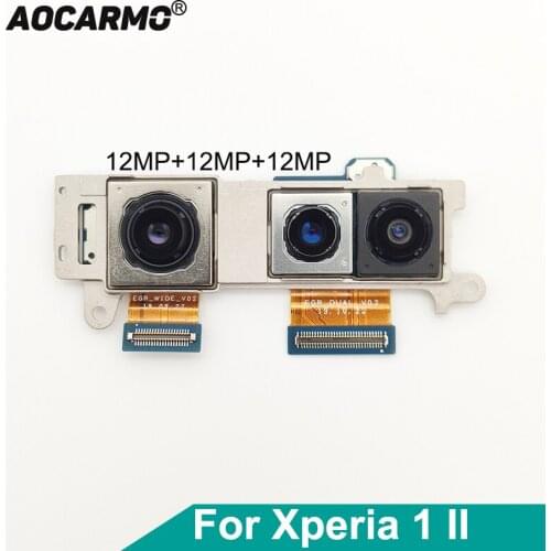 Aocarmo 12MP Big Camera Module Rear Main Back Camera Flex Cable For Sony Xperia 1 II MARK2 X1 ii XQ-AT52 XQ-AT51 SO-51A