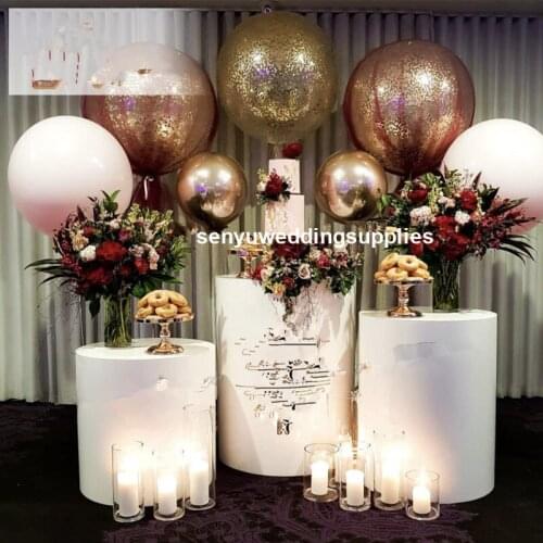 White wedding stage High quality luxury wedding stage decoration pillars wedding flower stand wedding stage senyu1730
