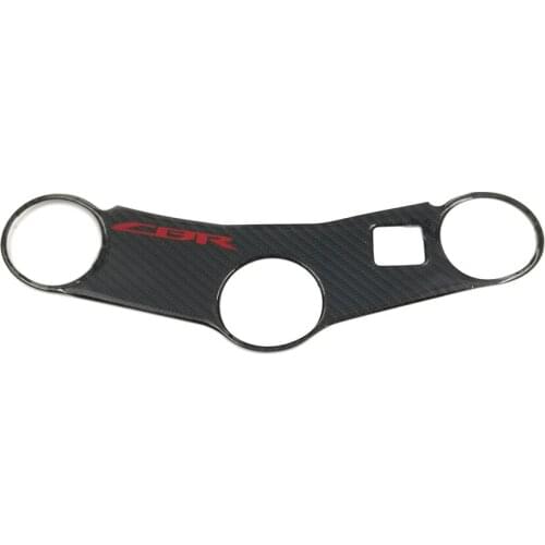 For HONDA CBR600RR 2003 2004 Motorcycle Carbon Fiber Sticker Pad Triple Top Three Tree Upper Clamp Front Yoke Protector